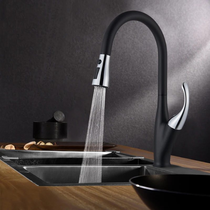 Black Kitchen Faucet Deck Mounted Hot Cold Water Mixer Faucet Kitchen Pull Down Mixer Crane 2 Function Spout Chrome Handle
Black Kitchen Faucet Deck Mounted Hot Cold Water Mixer Faucet Kitchen Pull Down Mixer Crane 2 Function Spout Chrome Handle