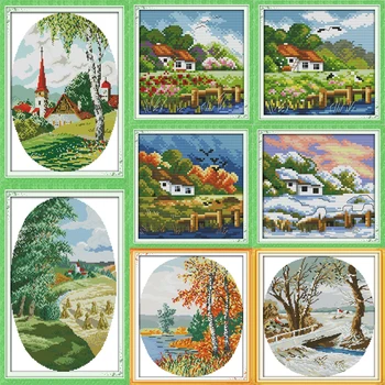 Best Joy Sunday Counted Cross Stitch 11CT Picture Printed 14CT Cross Stitch Landscape DIY Handmade Embroidery Needlework Sets
Best Joy Sunday Counted Cross Stitch 11CT Picture Printed 14CT Cross Stitch Landscape DIY Handmade Embroidery Needlework Sets