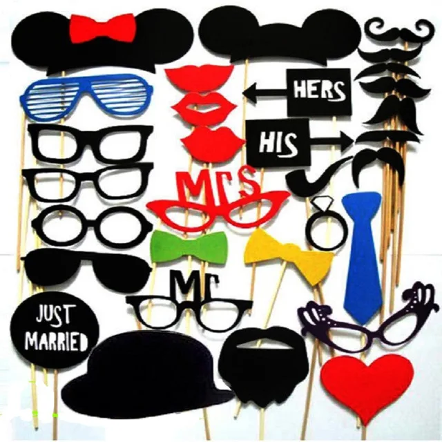 31 pcs/ set Wedding Photo Booth Props Party Decorations Supplies Mask Mustache For Fun Favors Photobooth Photocall
31 pcs/ set Wedding Photo Booth Props Party Decorations Supplies Mask Mustache For Fun Favors Photobooth Photocall