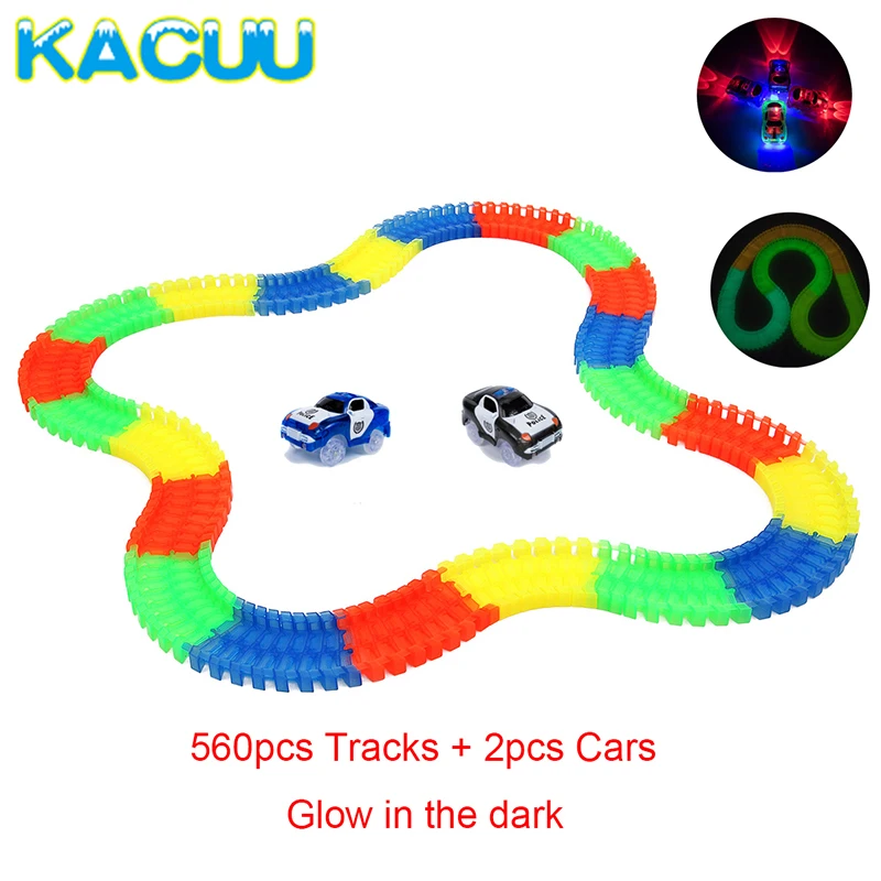560pcs Magical Glowing Race Track + 2 Cars Glow Race Car Miraculous Glow Racing Track Toy Glow In The Dark Children Toys Gifts
560pcs Magical Glowing Race Track + 2 Cars Glow Race Car Miraculous Glow Racing Track Toy Glow In The Dark Children Toys Gifts