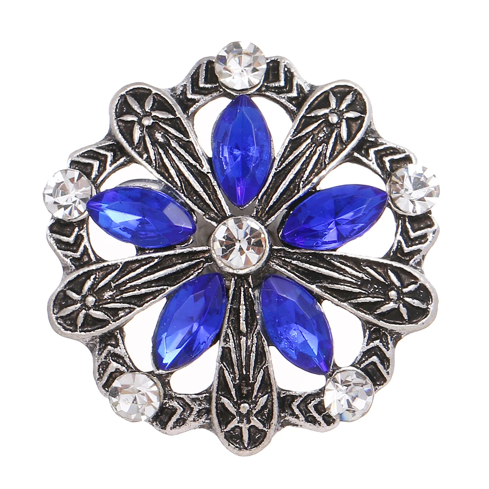 Hot Snap Jewelry Blue Flower 18mm Snap Buttons with Rhinestone Charm Button Fit Snap Bracelets Bangles Necklace
Hot Snap Jewelry Blue Flower 18mm Snap Buttons with Rhinestone Charm Button Fit Snap Bracelets Bangles Necklace