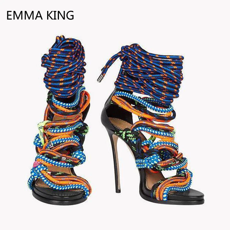 Multicolor Lace-Up Sandals Women 2019 Summer Stiletto High Heels Sexy Peep Toe Cross Strappy Party Runway Shoes For Ladies
Multicolor Lace-Up Sandals Women 2019 Summer Stiletto High Heels Sexy Peep Toe Cross Strappy Party Runway Shoes For Ladies