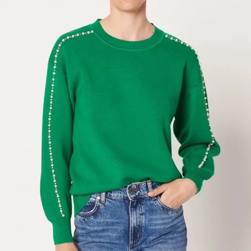 TVVOVVIN 2019 Autumn And Winter New Fashion Temperament Women Loose Casual Pearl Bright Diamond Decorative Knitted Sweater C337
TVVOVVIN 2019 Autumn And Winter New Fashion Temperament Women Loose Casual Pearl Bright Diamond Decorative Knitted Sweater C337