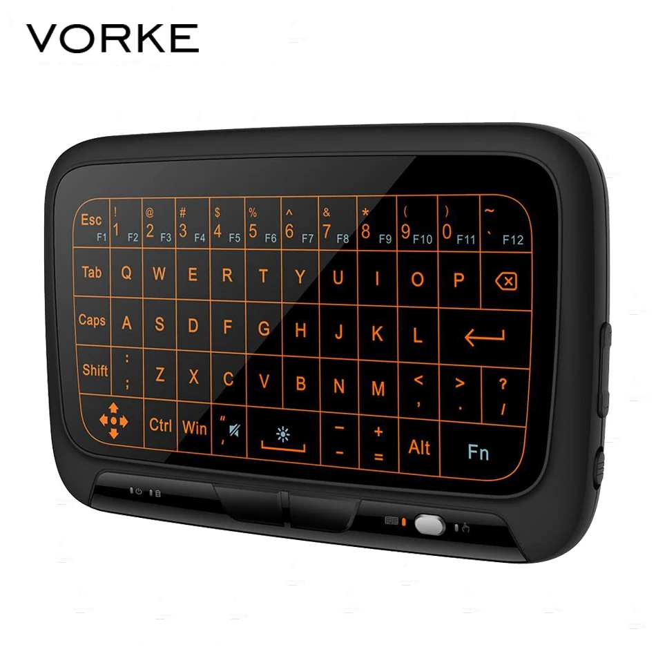 H18+ Backlight Full Touchpad Mini Wireless Keyboard 2.4GHz Air Mouse for TV Box Pad IPTV PC HTPC HD Player
H18+ Backlight Full Touchpad Mini Wireless Keyboard 2.4GHz Air Mouse for TV Box Pad IPTV PC HTPC HD Player