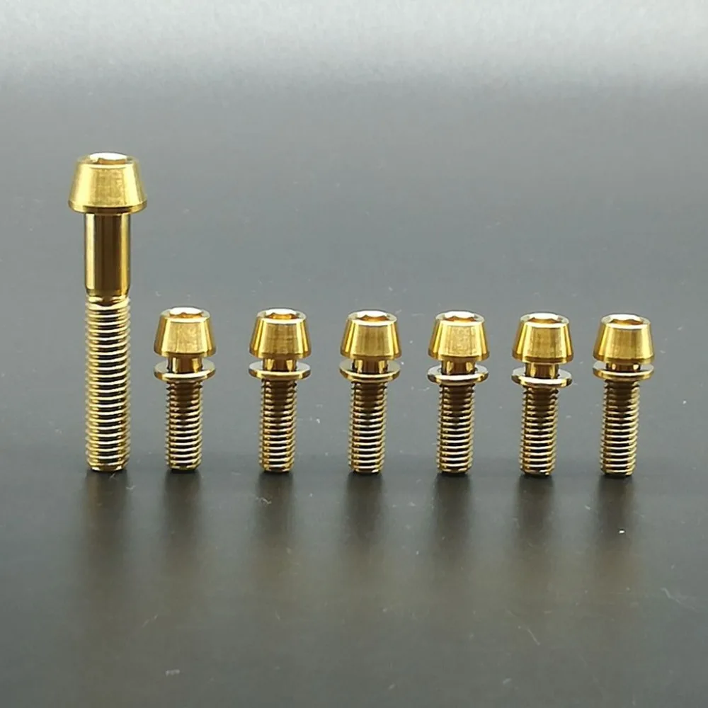 1pcs M6X35mm Titanium Ti Taper Head Bike Headset Caps Screws&6pcs M5X18mm With Washers Bicycle Gold Rainbow Black Bolts
1pcs M6X35mm Titanium Ti Taper Head Bike Headset Caps Screws&6pcs M5X18mm With Washers Bicycle Gold Rainbow Black Bolts