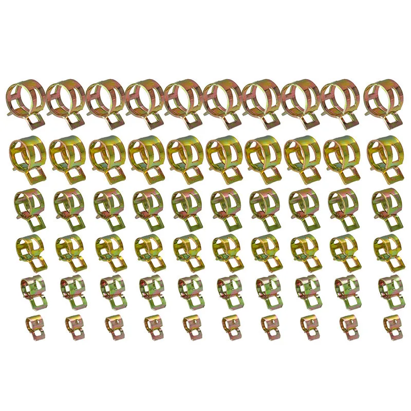 Gold mental 60pcs Set Car Spring Clip Fuel Oil Water Hose Pipe Tube Clamp 6/9/10/12/14/15mm
Gold mental 60pcs Set Car Spring Clip Fuel Oil Water Hose Pipe Tube Clamp 6/9/10/12/14/15mm