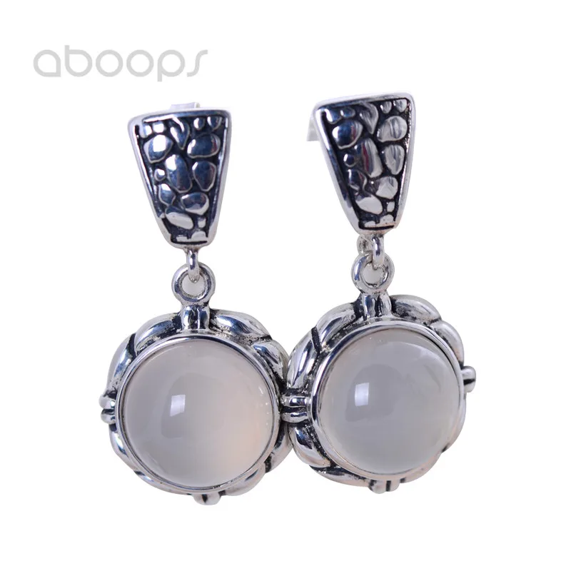 Vintage 925 Sterling Silver Earrings with White Chalcedony for Women Girls,Free Shipping
Vintage 925 Sterling Silver Earrings with White Chalcedony for Women Girls,Free Shipping