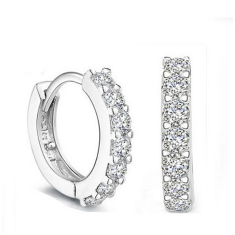 Korean Women Earrings Silver 925 Mini Shiny Zircon Hoop Earring Beautiful White Gold Individual Boho Earrings Fashion Jewelry
Korean Women Earrings Silver 925 Mini Shiny Zircon Hoop Earring Beautiful White Gold Individual Boho Earrings Fashion Jewelry