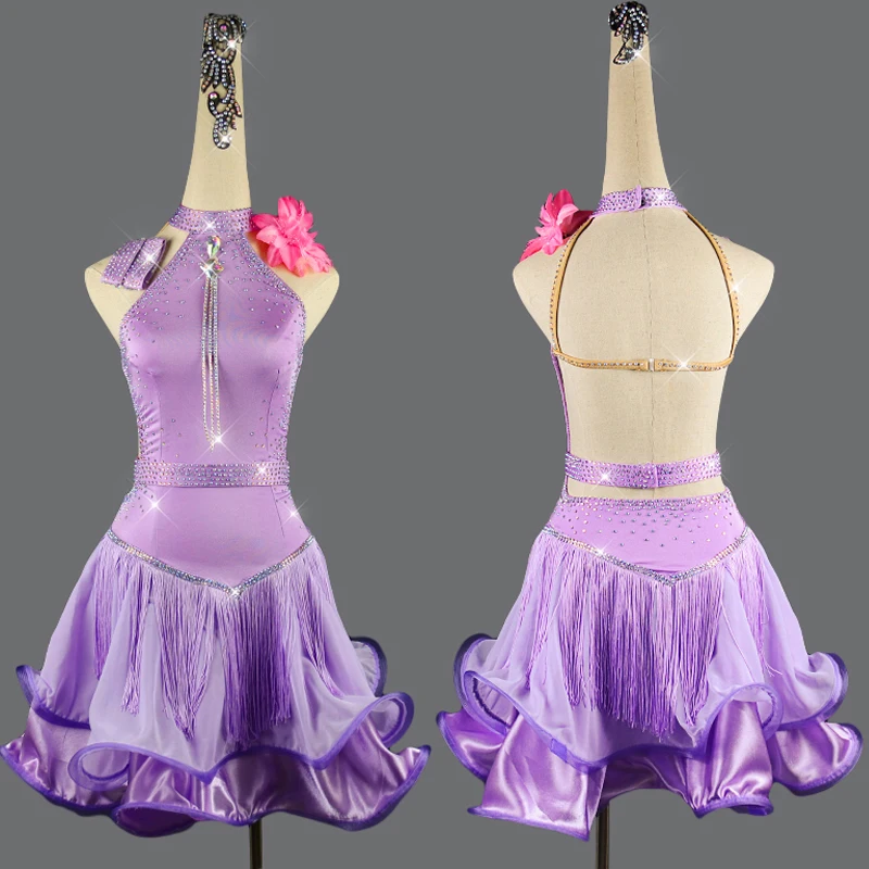 2019 Latin Dance Dress For Women Elegant Purple Fringe Dress Customized Girls Size Party Stage Competition Latin Dress VDB01
2019 Latin Dance Dress For Women Elegant Purple Fringe Dress Customized Girls Size Party Stage Competition Latin Dress VDB01