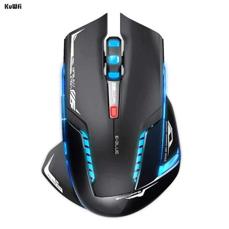 KuWFi 2500 DPI Wireless Gaming Mouse with LED illuminated rubberized Scroll Wheel provides Lifespan of up to 5 Million Clicks
KuWFi 2500 DPI Wireless Gaming Mouse with LED illuminated rubberized Scroll Wheel provides Lifespan of up to 5 Million Clicks