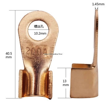 10Pcs 200A Copper Battery Cable Connector Terminal Crimping 16-35mm2 Wire OT-200A
10Pcs 200A Copper Battery Cable Connector Terminal Crimping 16-35mm2 Wire OT-200A