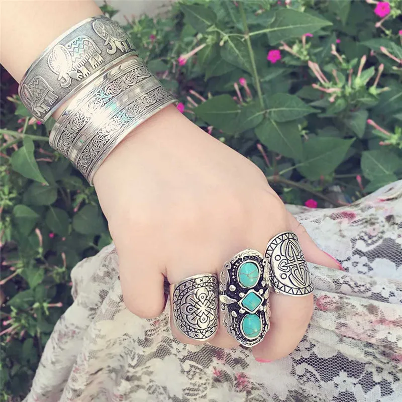 BOAKO boho antic silver cuff copper bangle bohemia antalya carve pattern Statement bangle armbanden voor vrouwen dropship X7-M2
BOAKO boho antic silver cuff copper bangle bohemia antalya carve pattern Statement bangle armbanden voor vrouwen dropship X7-M2