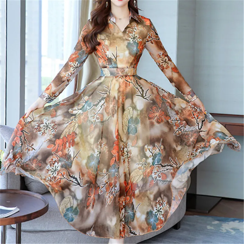 Plus Size High Waist 2019 New A-line Floral Print France Autumn Women Chiffon Fashion New Office Mujer Dress Vestidos V Neck
Plus Size High Waist 2019 New A-line Floral Print France Autumn Women Chiffon Fashion New Office Mujer Dress Vestidos V Neck
