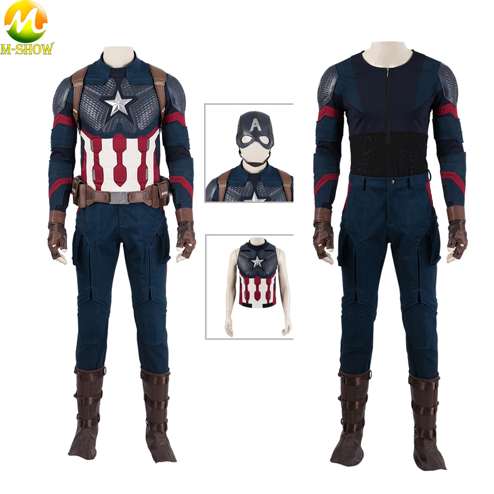 Avengers Endgame Captain America Cosplay Mask Avengers 4 Steven Roger Cosplay Vest Pants Top Halloween Costume For Men
Avengers Endgame Captain America Cosplay Mask Avengers 4 Steven Roger Cosplay Vest Pants Top Halloween Costume For Men