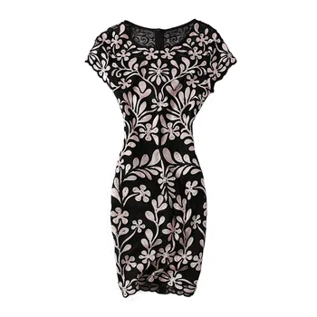 Heavy Flower Embroidery Women Dress Elegant Sheath OL Office Ladies Dresses D4175
Heavy Flower Embroidery Women Dress Elegant Sheath OL Office Ladies Dresses D4175