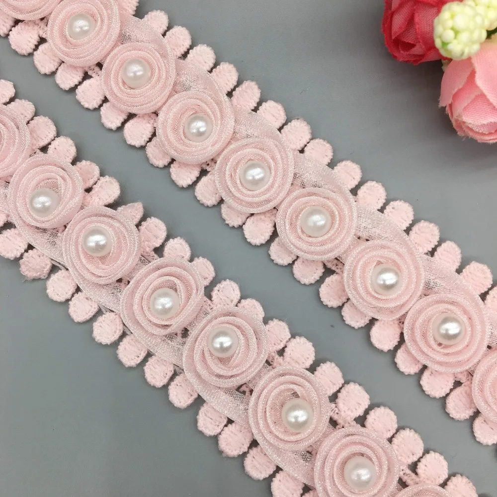 2 Yards Rose Flower Pearl Soluble Embroidered Lace Trim Ribbon Fabric Sewing Craft Patchwork Handmade DIY For Costume Decoration
2 Yards Rose Flower Pearl Soluble Embroidered Lace Trim Ribbon Fabric Sewing Craft Patchwork Handmade DIY For Costume Decoration
