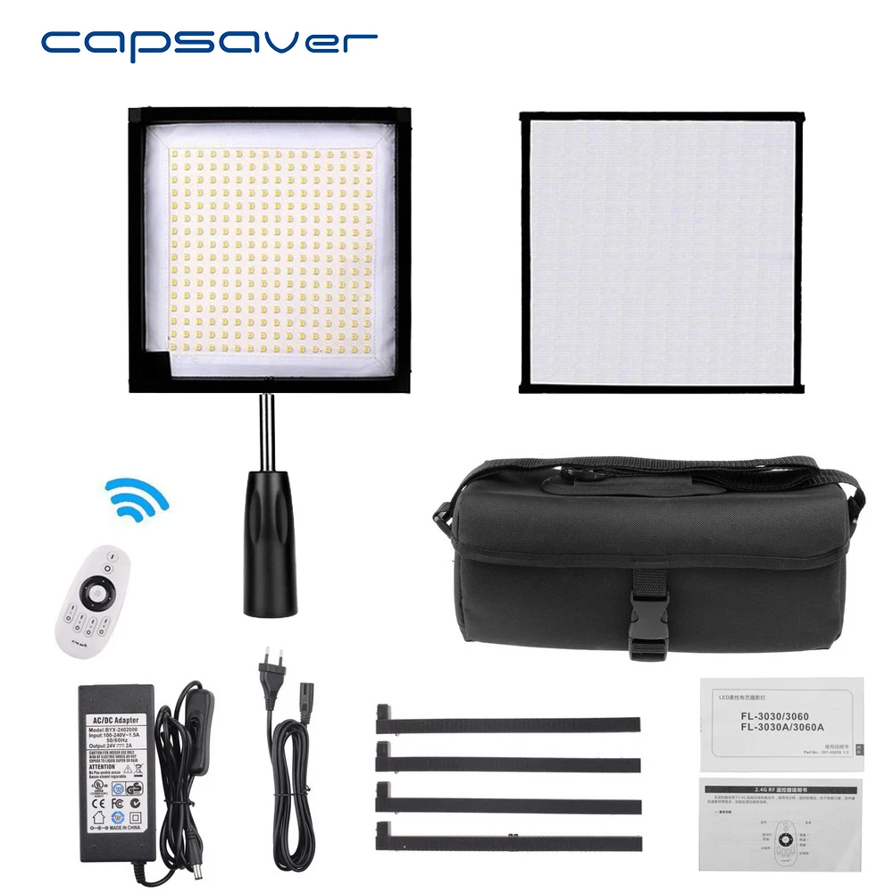 capsaver 30*30cm LED Video Light Handheld Photographic Lighting 192 LEDs 5500K CRI 90 Fill-in Light Panel Lamp Remote Control
capsaver 30*30cm LED Video Light Handheld Photographic Lighting 192 LEDs 5500K CRI 90 Fill-in Light Panel Lamp Remote Control