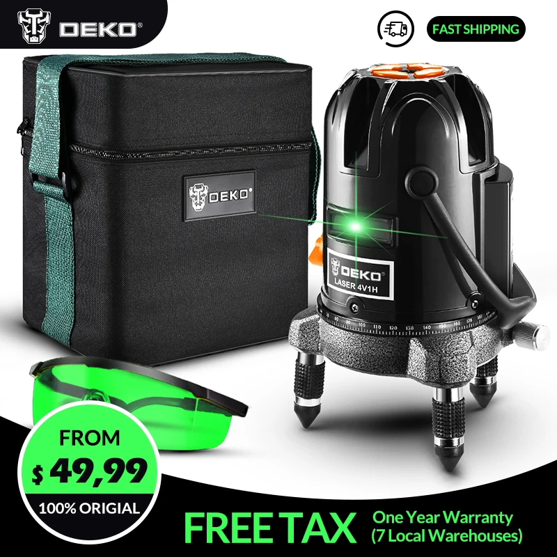 DEKO LL57GB Laser Level High Precision Strong Light Nivel a Laser 360 Graus 3D Outdoor levelAnd Cloth Box5 Lines 6 Points
DEKO LL57GB Laser Level High Precision Strong Light Nivel a Laser 360 Graus 3D Outdoor levelAnd Cloth Box5 Lines 6 Points