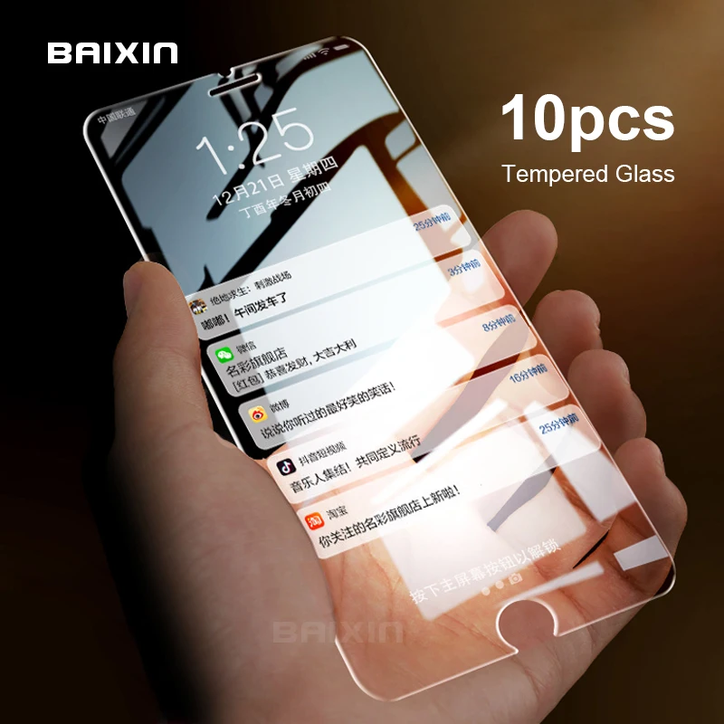 10Pcs/lot 2.5D 9H Premium Tempered Glass for iPhone 4s 5 5s 5c SE 6 6s 7 8 plus Screen Protector for iPhone X protective film
10Pcs/lot 2.5D 9H Premium Tempered Glass for iPhone 4s 5 5s 5c SE 6 6s 7 8 plus Screen Protector for iPhone X protective film