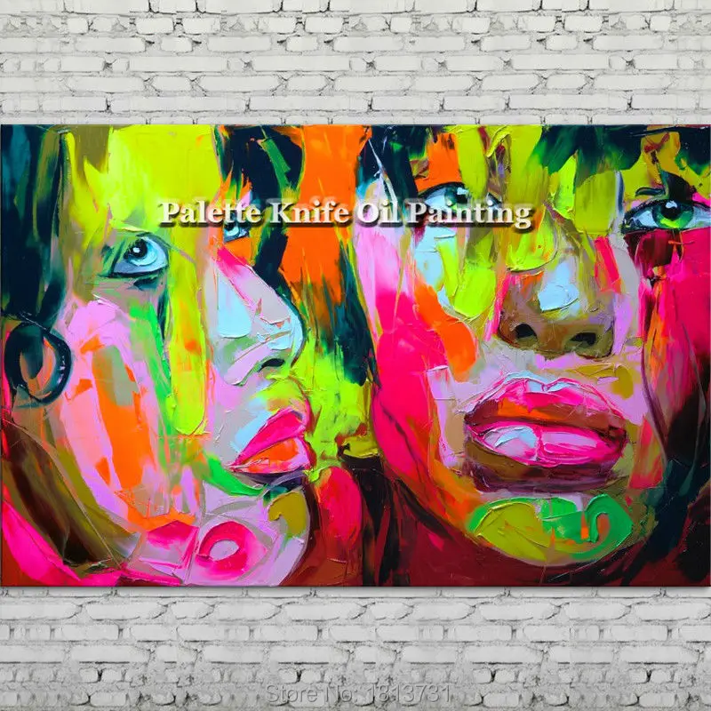Hand painted Francoise Nielly Palette knife portrait Face Oil painting Character figure canva wall Art picture 11-38
Hand painted Francoise Nielly Palette knife portrait Face Oil painting Character figure canva wall Art picture 11-38