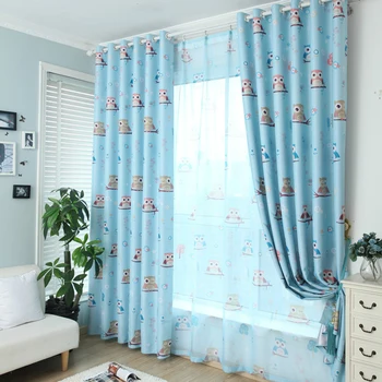 Window Curtains Blackout Short Ready for Kids Children Door Roman Blue Curtain and Tulle for Bedroom Cartoon Owl printing Drapes
Window Curtains Blackout Short Ready for Kids Children Door Roman Blue Curtain and Tulle for Bedroom Cartoon Owl printing Drapes