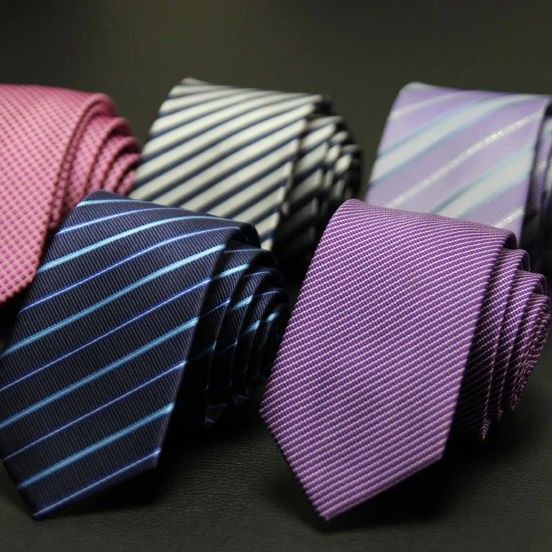 Фото Мужской галстук в клетку британском стиле тонкий шейный для жениха 6 см