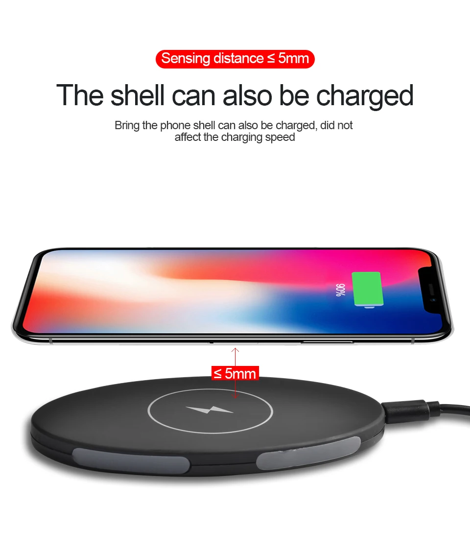 YILIZOMANA 5V/1A QI Wireless Charger Pad For iPhone X 8/8 Plus Samsung Galaxy S8/S9 Note 8 Wireless Phone Charger
YILIZOMANA 5V/1A QI Wireless Charger Pad For iPhone X 8/8 Plus Samsung Galaxy S8/S9 Note 8 Wireless Phone Charger