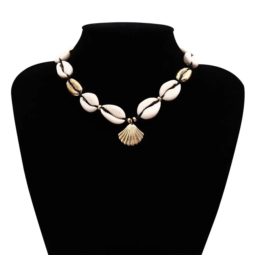 Bohemian Natural Shell Pendant Necklace Jewelry Beach Chain Choker Golden Cowry Seashell Necklace Summer Jewelry Gifts
Bohemian Natural Shell Pendant Necklace Jewelry Beach Chain Choker Golden Cowry Seashell Necklace Summer Jewelry Gifts