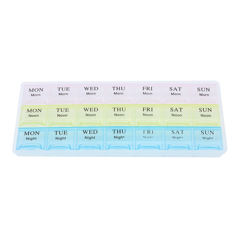 Portable 7 Days 21 Slots Weekly Pill Medicine Box Storage Organizer Container Case Splitters 1Pc
Portable 7 Days 21 Slots Weekly Pill Medicine Box Storage Organizer Container Case Splitters 1Pc
