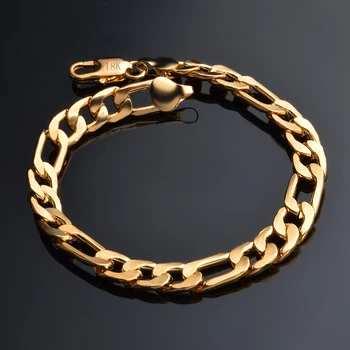 Gold Color Bracelet Fashion Men Jewelry Wholesale Trendy Wide Chain Link Bracelets High Quality Accessory
Gold Color Bracelet Fashion Men Jewelry Wholesale Trendy Wide Chain Link Bracelets High Quality Accessory
