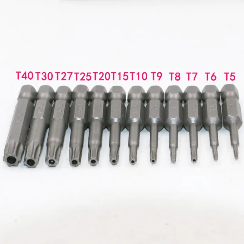 12Pcs 1/4" T5-T40 Magnetic Torx Screwdriver Set Tamper Proof Drill Bit Screw Driver Bits Hex Hand Tools | Инструменты
