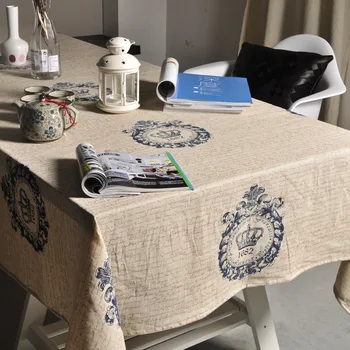 Cotton and linen crown tablecloth, English letters table cloth, bar supplies, household items
Cotton and linen crown tablecloth, English letters table cloth, bar supplies, household items