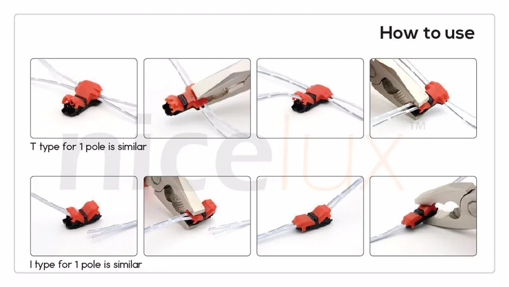 10pcs 2pin T Shape Scotch Lock Quick Splice Wire Wiring Connector Terminal Crimp for 22-18AWG LED Strip Car Audio Cable Crimping 10pcs 2pin T Shape Scotch Lock Quick Splice Wire Wiring Connector Terminal Crimp for 22-18AWG LED Strip Car Audio Cable Crimping