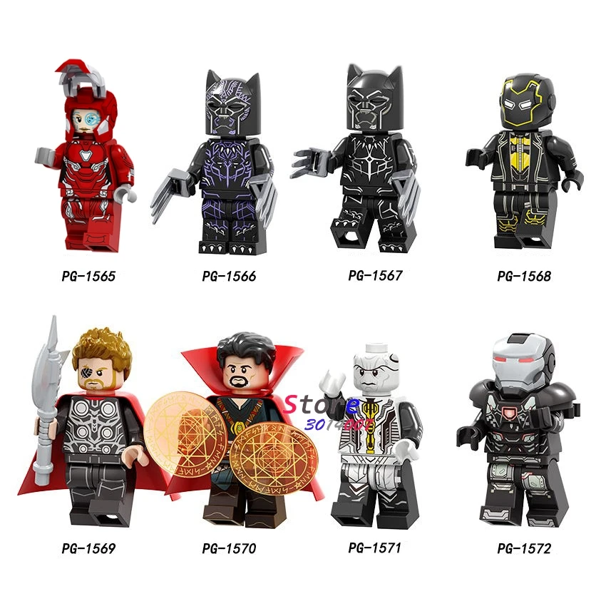 Single Infinity War Machine pepper Iron Man Black Panther Ebony Maw Thor Doctor Strange building block toys for children
Single Infinity War Machine pepper Iron Man Black Panther Ebony Maw Thor Doctor Strange building block toys for children