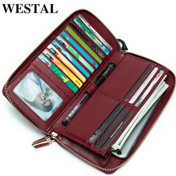 WESTAL Female Clutch Women's Wallet Genuine Leather Wristlet Wallets Long Women's Purses for Cards Women Clutch/Money Bags 8875
WESTAL Female Clutch Women's Wallet Genuine Leather Wristlet Wallets Long Women's Purses for Cards Women Clutch/Money Bags 8875