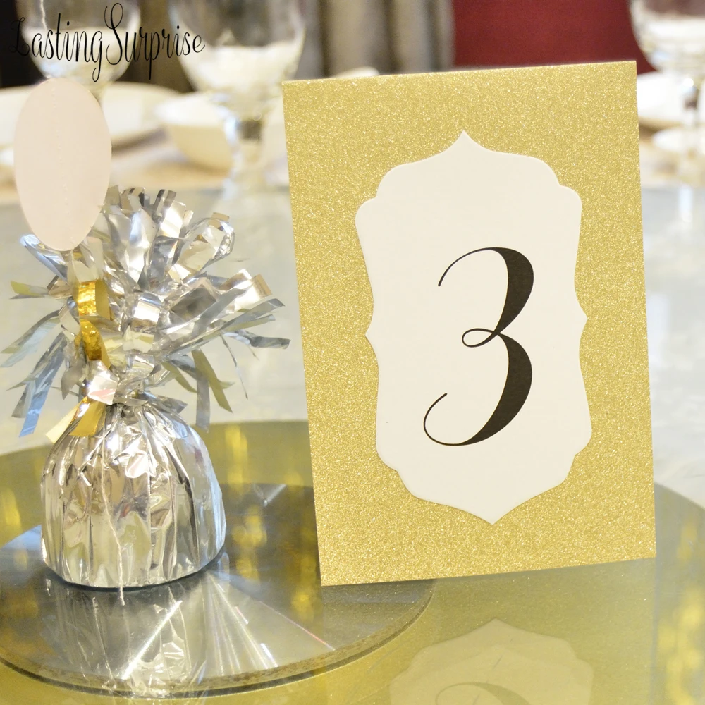 Gold Glitter Table Number Card 1-10 Table Place Card Restaurant Wedding Table Decoration Baby Shower Birthday Party Supplies
Gold Glitter Table Number Card 1-10 Table Place Card Restaurant Wedding Table Decoration Baby Shower Birthday Party Supplies