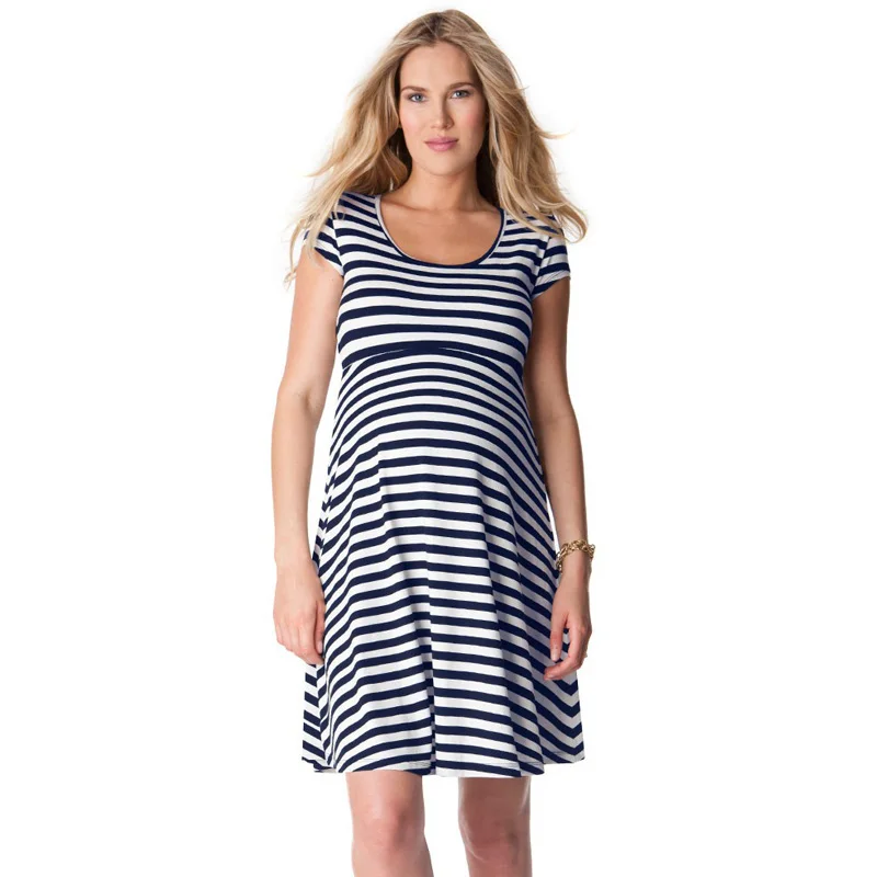 Lycra Short Sleeve Stripped O-Neck Dresses for Pregnant Women Summer Maternity Dress Elegant Office Vestidos for Pregnancy HOT!
Lycra Short Sleeve Stripped O-Neck Dresses for Pregnant Women Summer Maternity Dress Elegant Office Vestidos for Pregnancy HOT!
