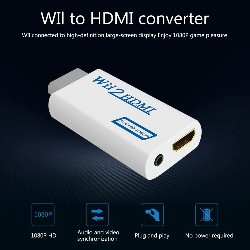 1080P Wii To HDMI Converter Adapter 3.5mm Audio Box 720P And 1080P Output 3.5mm Port Hdmi Adapter Plug And Play
1080P Wii To HDMI Converter Adapter 3.5mm Audio Box 720P And 1080P Output 3.5mm Port Hdmi Adapter Plug And Play