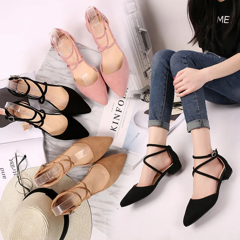 Women's Shoes Fashion Casual Point Toe Buckle Strap Square Heel Sandals Med Heel Shoes Female Sexy Party Sandals 2019
Women's Shoes Fashion Casual Point Toe Buckle Strap Square Heel Sandals Med Heel Shoes Female Sexy Party Sandals 2019
