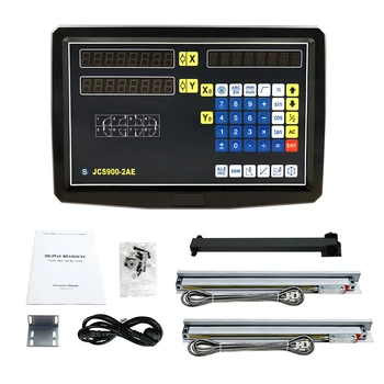 Complete 2 AXIS DRO Set/Kit Digital Readout Display JCS900-2AE with 2 PCS 1U Micron 50mm to 1000mm Linear Optical Rulers
Complete 2 AXIS DRO Set/Kit Digital Readout Display JCS900-2AE with 2 PCS 1U Micron 50mm to 1000mm Linear Optical Rulers