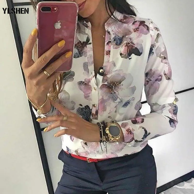Plus Size Blouse Women Elegant Casual Blouse Floral Print Button Vintage Long Sleeve Shirt Basic Tops Blusas Mujer De Moda 2019
Plus Size Blouse Women Elegant Casual Blouse Floral Print Button Vintage Long Sleeve Shirt Basic Tops Blusas Mujer De Moda 2019