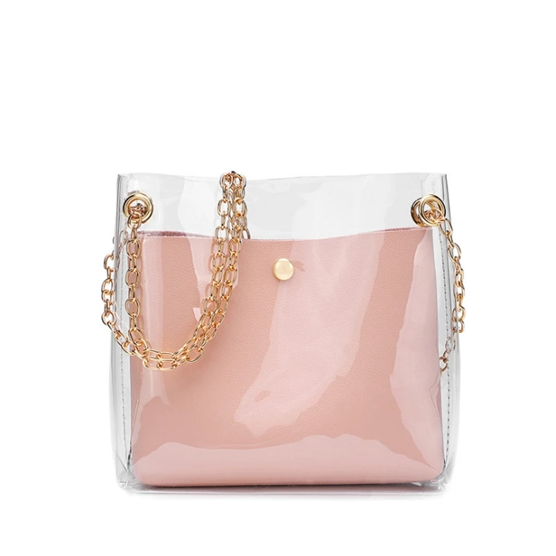 Women Transparent Bucket Bag Clear PVC Jelly Small Shoulder Bag Female Chain Crossbody Messenger Bags New Design Luxury Handbag
Women Transparent Bucket Bag Clear PVC Jelly Small Shoulder Bag Female Chain Crossbody Messenger Bags New Design Luxury Handbag