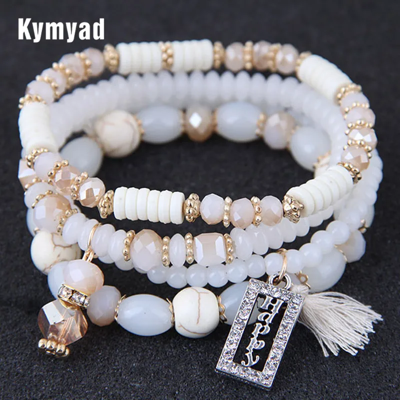 Kymyad Bohemian Crystal Beads Bracelets & Bangles Tassel Charms Bracelet Multi layer Bracelets For Women Pulseira Jewelry
Kymyad Bohemian Crystal Beads Bracelets & Bangles Tassel Charms Bracelet Multi layer Bracelets For Women Pulseira Jewelry
