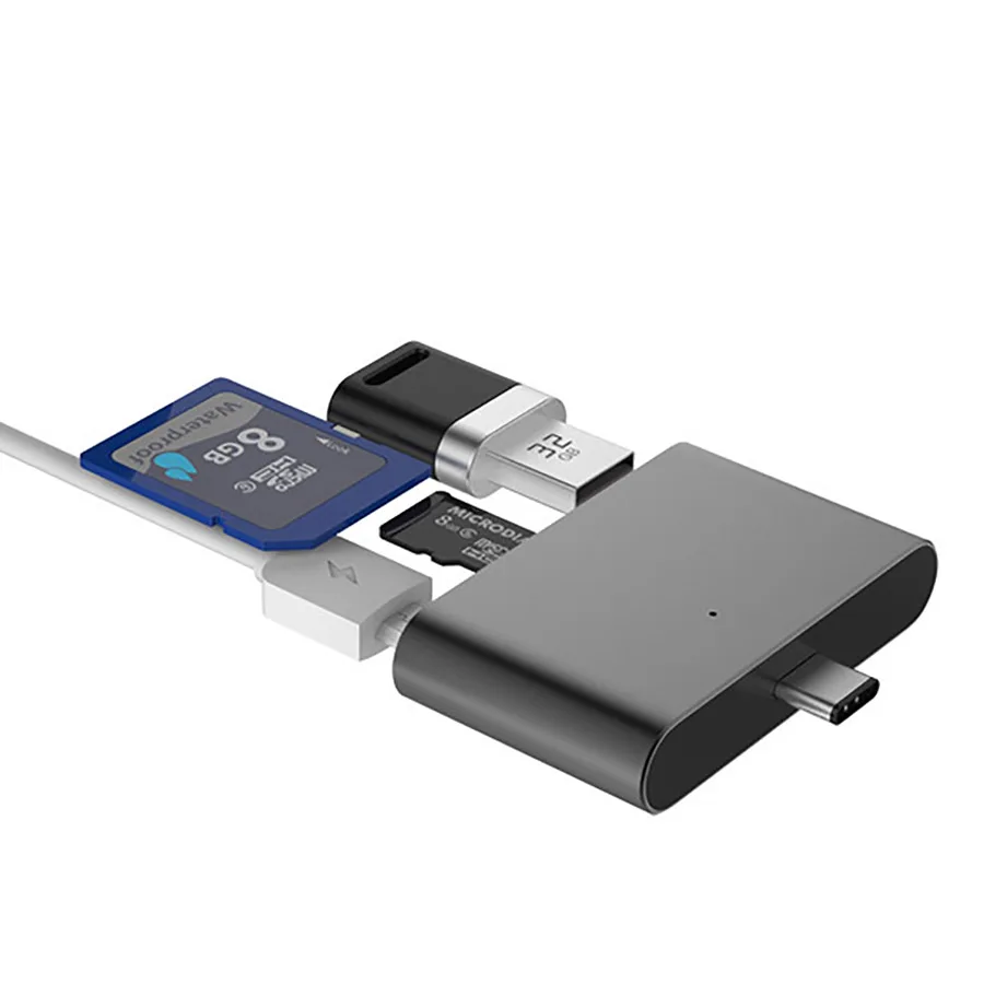 4 in1 type-c Card Reader type-c USB 3.0 Multifunction OTG adapter micro USB SD TF card U disk reader for computer phone
4 in1 type-c Card Reader type-c USB 3.0 Multifunction OTG adapter micro USB SD TF card U disk reader for computer phone
