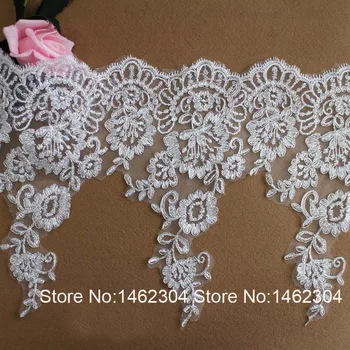 27cm wide Sewing Accessories Flower Lace Applique Trmmings Silver Cord Lace Edge Trim
27cm wide Sewing Accessories Flower Lace Applique Trmmings Silver Cord Lace Edge Trim