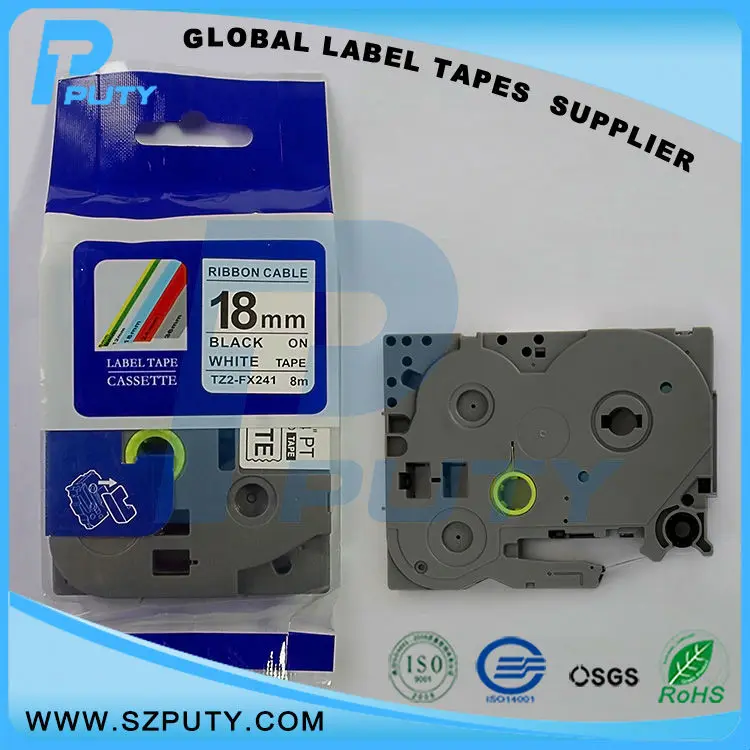 compatible Black on White TZe-FX241 TZ-FX241 18mm laminated label tapes for Ptouch label printers
compatible Black on White TZe-FX241 TZ-FX241 18mm laminated label tapes for Ptouch label printers