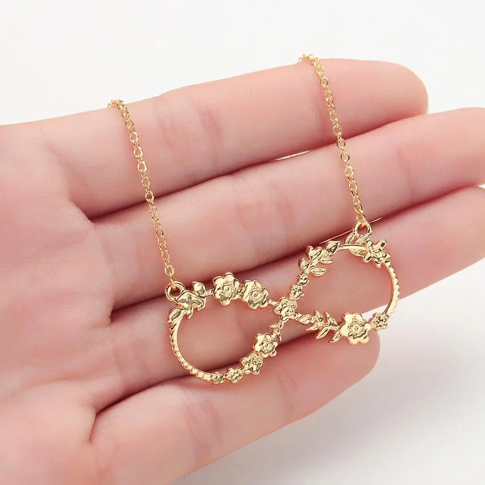 CHENGXUN Delicate Infinity Pendant Necklace for Women Gold Flower Charm Jewelry Dainty Layered Necklace Gift for Her Anniversary
CHENGXUN Delicate Infinity Pendant Necklace for Women Gold Flower Charm Jewelry Dainty Layered Necklace Gift for Her Anniversary