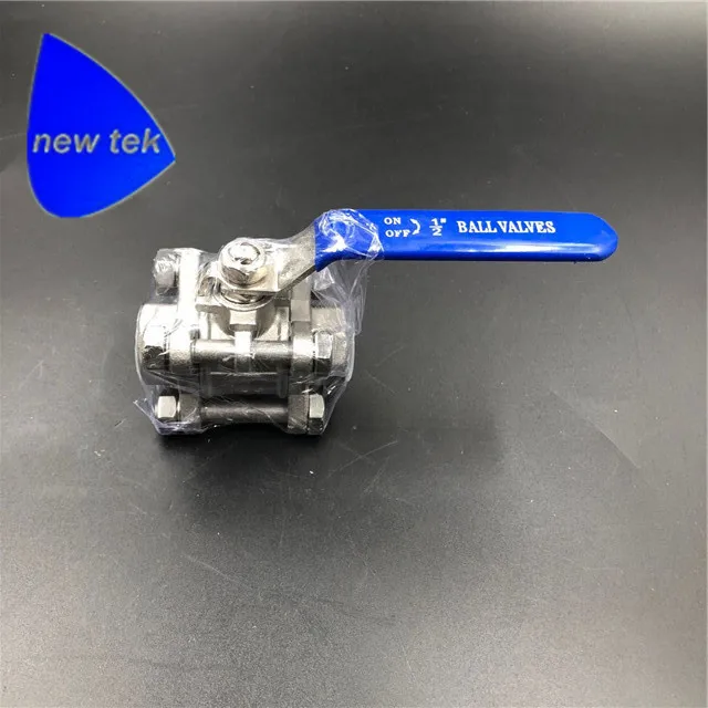 SS316 stainless steel 1/2" and 3/4" 3-piece full port ball valve wog npt or bsp threaded
SS316 stainless steel 1/2" and 3/4" 3-piece full port ball valve wog npt or bsp threaded