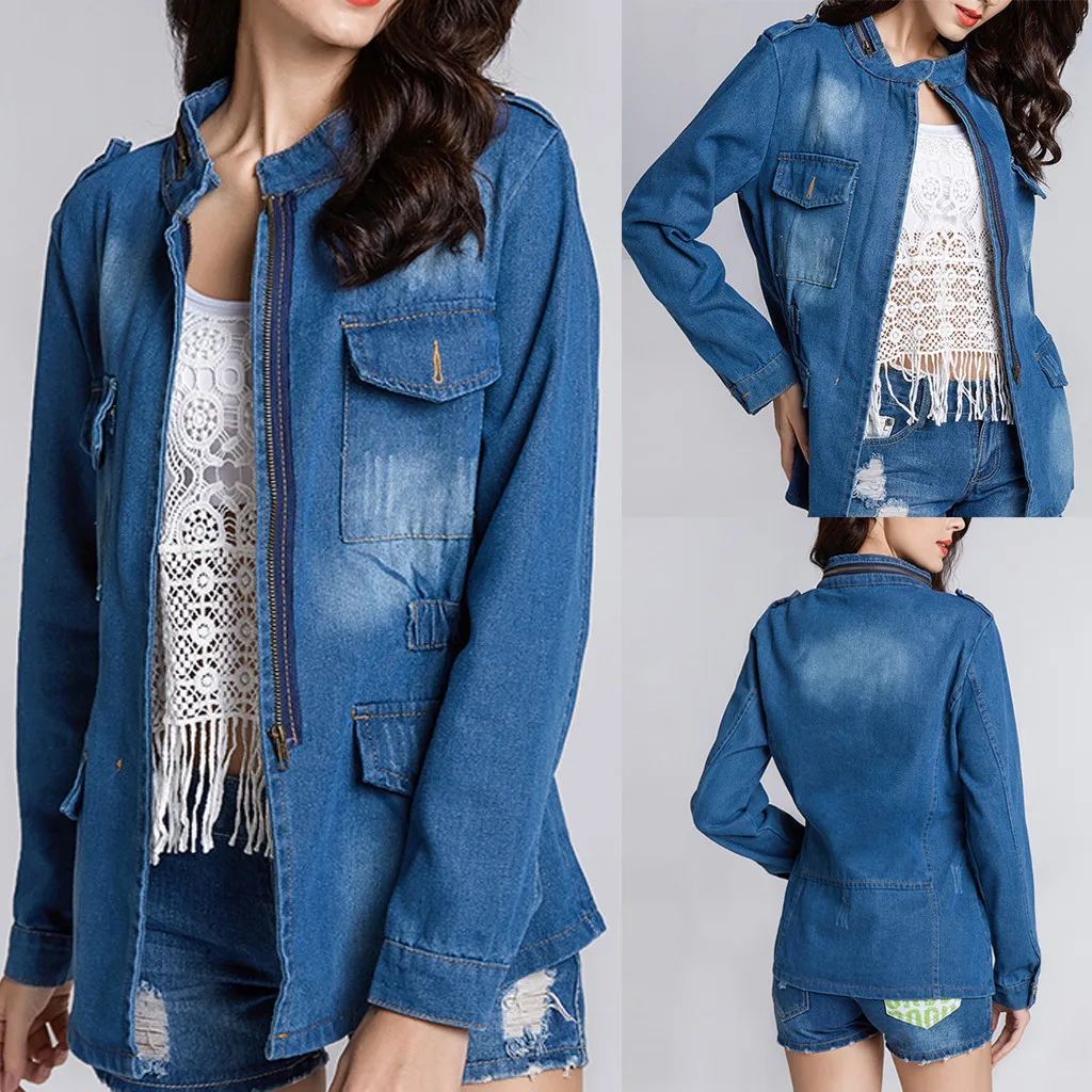 2019 Women long basical jeans jacket coat Bleach Full Sleeves Single Breast Slim Women Denim Jacket Jaqueta das mulheres L709
2019 Women long basical jeans jacket coat Bleach Full Sleeves Single Breast Slim Women Denim Jacket Jaqueta das mulheres L709
