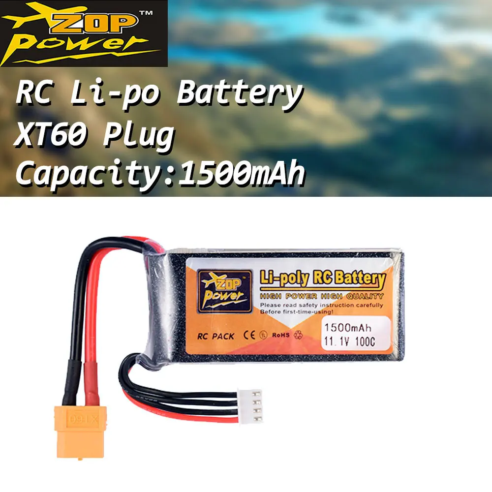 ZOP Power 7.4V 11.1V 14.8V 18.5V 1500mAh 100C 2S 3S 4S 5S Lipo Battery XT60 Plug Rechargeable For RC Drone quadcopter
ZOP Power 7.4V 11.1V 14.8V 18.5V 1500mAh 100C 2S 3S 4S 5S Lipo Battery XT60 Plug Rechargeable For RC Drone quadcopter